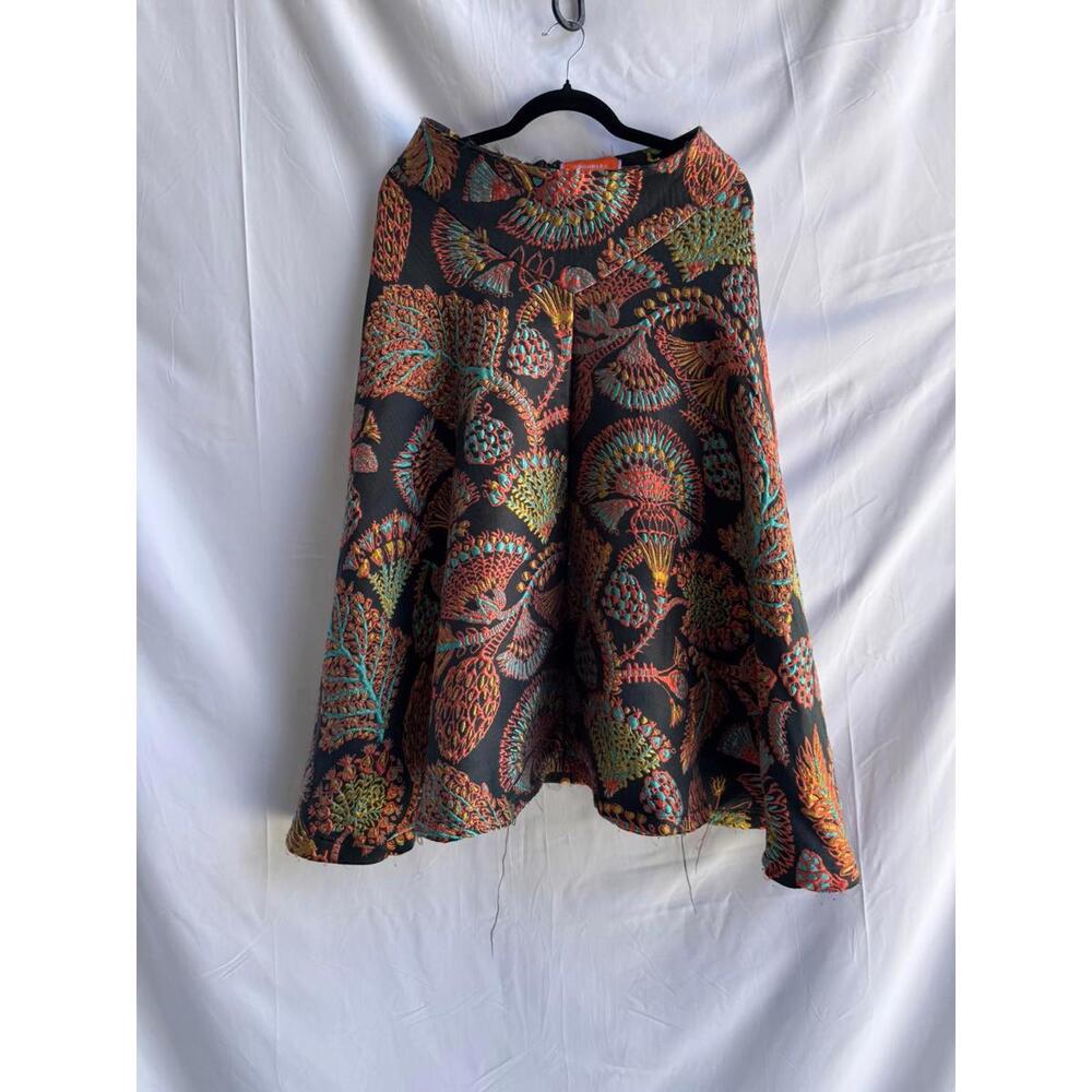 La DoubleJ Black Floral Jersey Milano Skirt Size S with Hole - Picture 2 of 7
